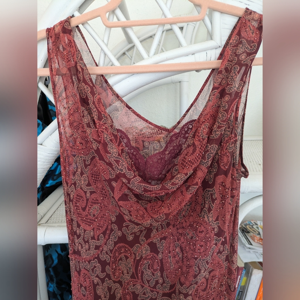 Beautiful 90s Silk Beaded Bias Slip Dress - Picture 5 of 16